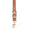 Royal Padded Leather Leash Tan/Blue